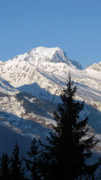 mont blanc vu de Montchavin paradiski